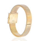 Bvlgari 18K Yellow Gold SQ 22 2T Quadrato Tubogas Diamond Bezel Women Watch - The Back Vault