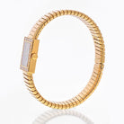 Bvlgari 18K Yellow Gold SQ 22 2T Quadrato Tubogas Diamond Bezel Women Watch - The Back Vault
