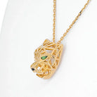 Cartier 18K Yellow Gold Skeleton Panthere On A Chain Necklace - The Back Vault