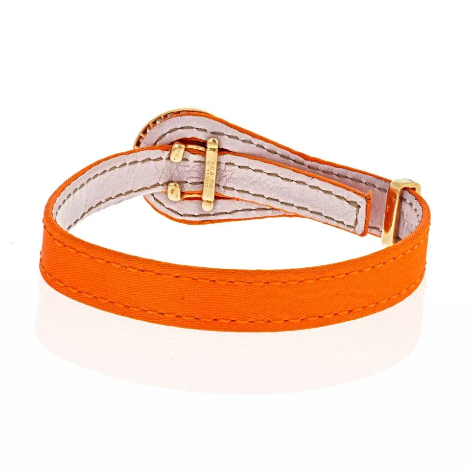 Van Cleef & Arpels 18K Yellow Gold And Diamond Boutonnière Bracelet - The Back Vault