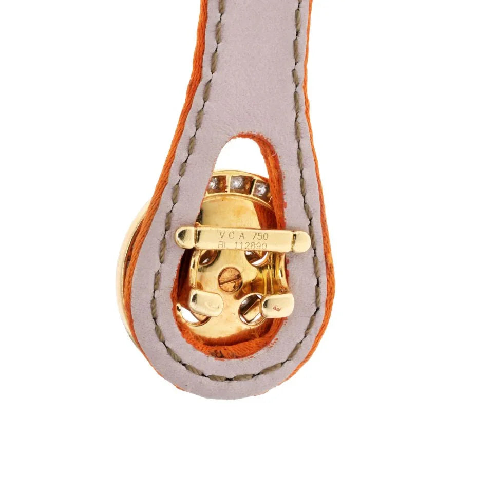 Van Cleef & Arpels 18K Yellow Gold And Diamond Boutonnière Bracelet - The Back Vault