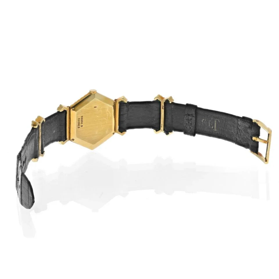Piaget 18K Yellow Gold 9559 D Hexagonal Vintage Women Watch - The Back Vault