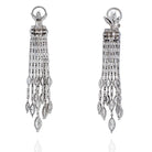 Platinum 27 Carat Diamond Hanging Chandelier Estate Earrings - The Back Vault