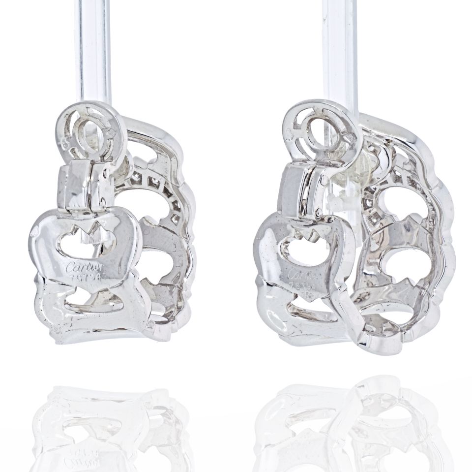 Diamond Double C Hoop Earrings