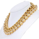 Bvlgari 18K Yellow Gold 50 Carat Diamond Chandra Curb Link Necklace - The Back Vault