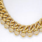 Bvlgari 18K Yellow Gold 50 Carat Diamond Chandra Curb Link Necklace - The Back Vault