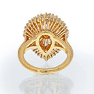 Oscar Heyman 18K Yellow Gold 1.27ct Pear Cut Ballerina Ring - The Back Vault