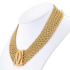 Cartier 18K Yellow Gold Double C Five Row Wide Link Penelope Necklace - The Back Vault