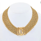 Cartier 18K Yellow Gold Double C Five Row Wide Link Penelope Necklace - The Back Vault