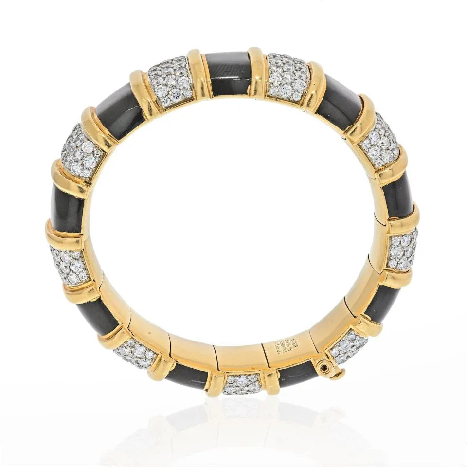 Tiffany & Co. Platinum & 18K Yellow Gold Schlumberger Paillonne Diamond Bracelet - The Back Vault