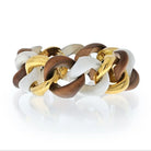 Seaman Schepps 18K Yellow Gold Wood, White Ceramic And Gold Link Bracelet - The Back Vault