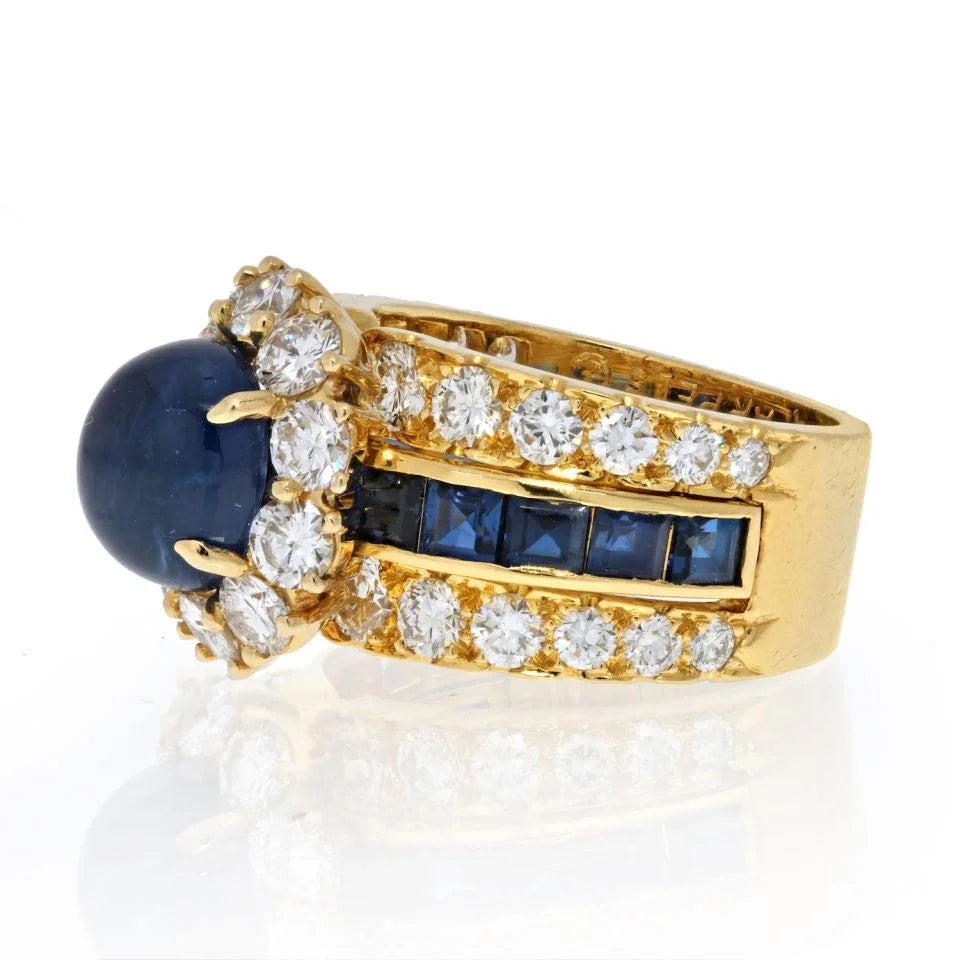 Van cleef sapphire diamond ring Clearance