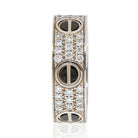 Cartier Love 18K White Gold Diamond And Black Ceramic Band Ring - The Back Vault