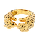Cartier 18K Yellow Gold Double Panthere Ring - The Back Vault