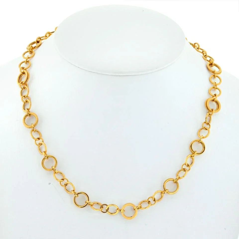 Tiffany & Co. 18K Yellow Gold Circular Link Chian Necklace - The Back Vault