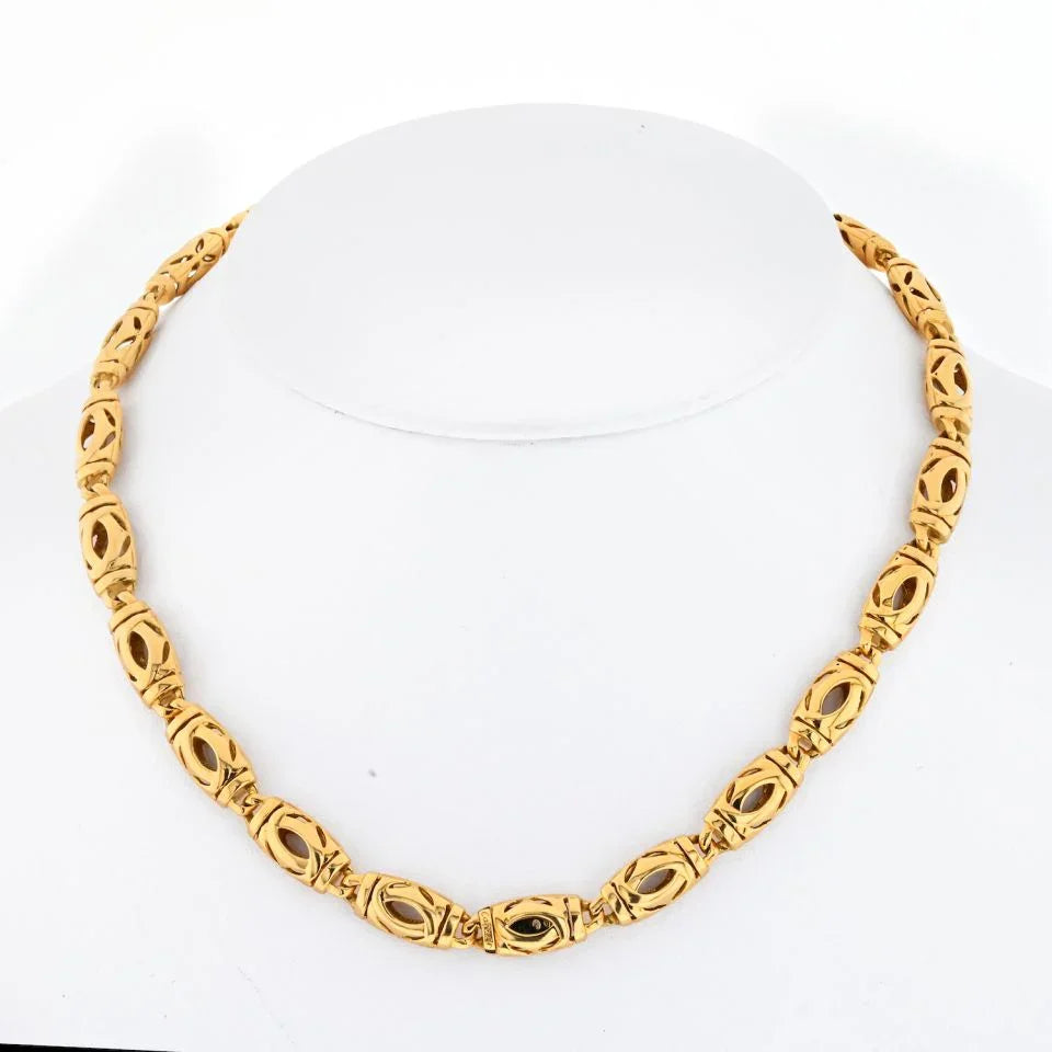 Cartier 18K Yellow Gold Double C Necklace - The Back Vault