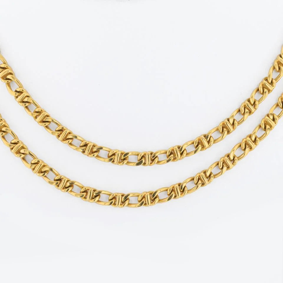 Tiffany & Co. 18K Yellow Gold Long Link Chain Vintage Necklace - The Back Vault