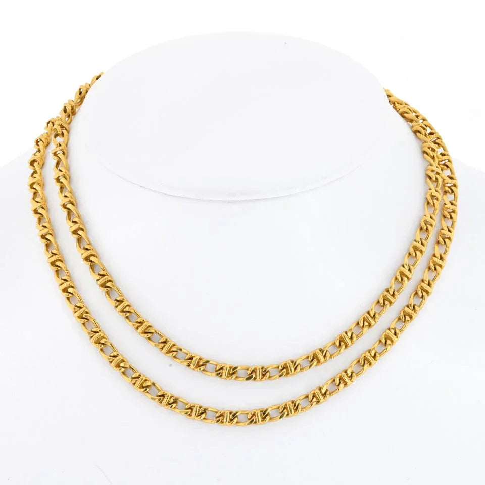 Tiffany & Co. 18K Yellow Gold Long Link Chain Vintage Necklace - The Back Vault