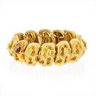 David Webb 18K Yellow Gold Nugget Finish Chunky Link Bracelet - The Back Vault