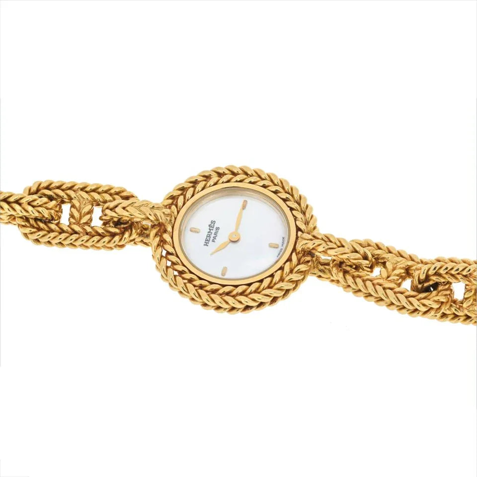 Hermes 18K Yellow Gold Paris Chaine D'Ancre Women Watch - The Back Vault