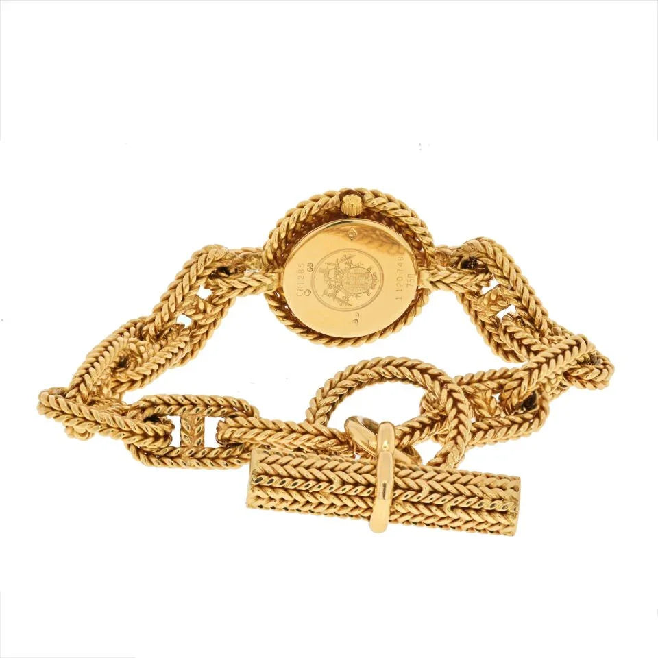 Hermes 18K Yellow Gold Paris Chaine D'Ancre Women Watch - The Back Vault