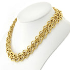 Cartier 18K Yellow Gold Double High Polished Twisted Chain Collar Necklace - The Back Vault