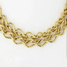 Cartier 18K Yellow Gold Double High Polished Twisted Chain Collar Necklace - The Back Vault