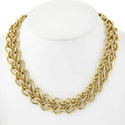Cartier 18K Yellow Gold Double High Polished Twisted Chain Collar Necklace - The Back Vault