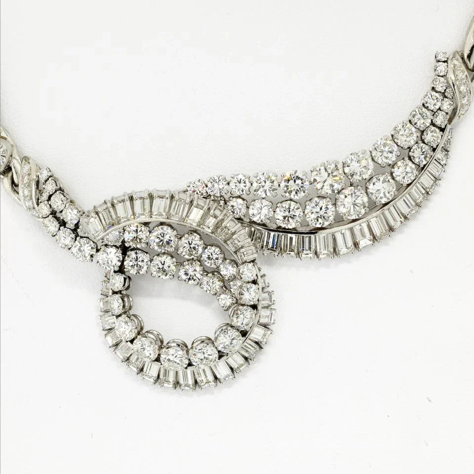 Bvlgari Platinum 40 Carat Diamond 1960's Necklace - The Back Vault