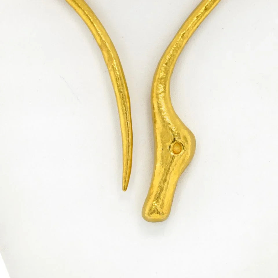 Lalaounis 22K Yellow Gold 1970's Goose Hinged Collar Necklace - The Back Vault