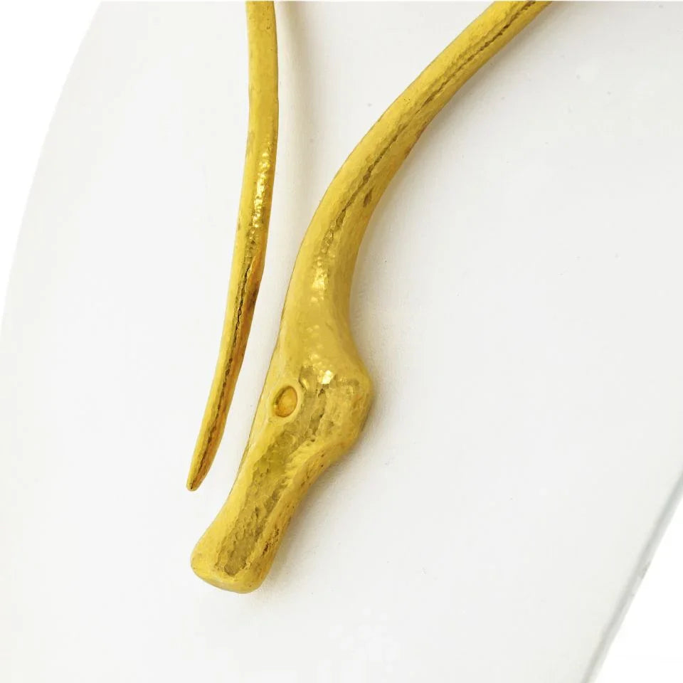 Lalaounis 22K Yellow Gold 1970's Goose Hinged Collar Necklace - The Back Vault