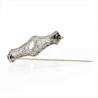 18K White Gold Victorian Diamond Brooch - The Back Vault