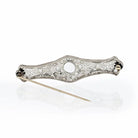 18K White Gold Victorian Diamond Brooch - The Back Vault