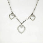 Tiffany & Co. 18K White Gold Three Heart Pendant Necklace - The Back Vault