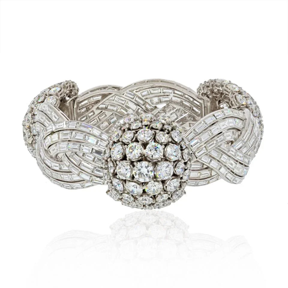 Platinum 65 Carat Diamond Bracelet - The Back Vault
