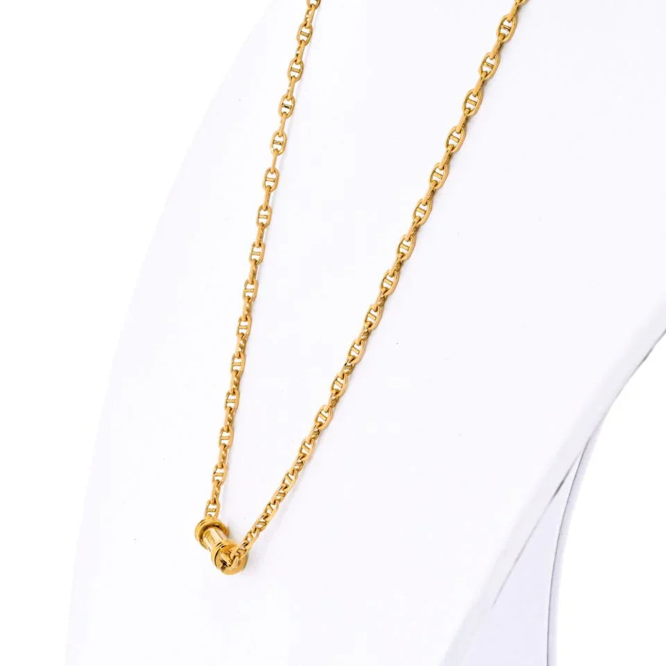 David Webb 18K Yellow Gold Plain Link Chain Necklace - The Back Vault