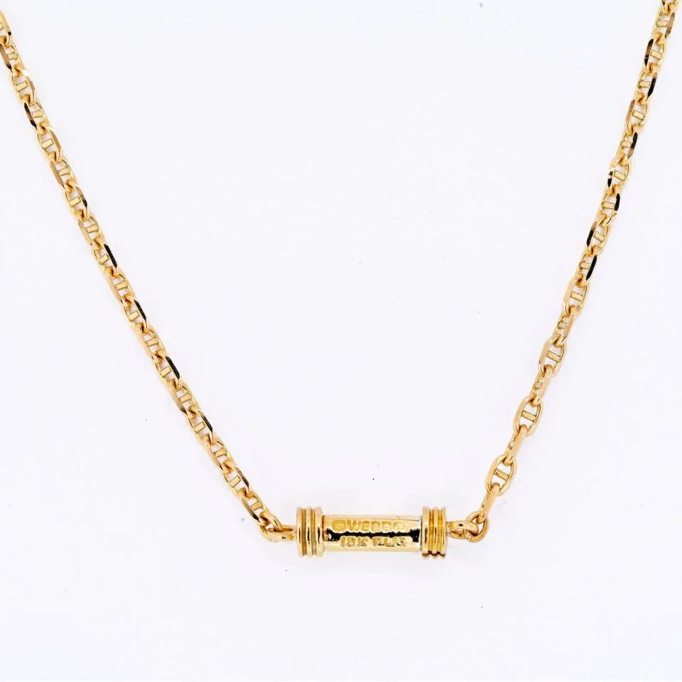 David Webb 18K Yellow Gold Plain Link Chain Necklace - The Back Vault
