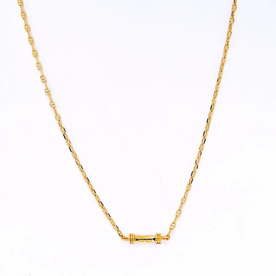 David Webb 18K Yellow Gold Plain Link Chain Necklace - The Back Vault