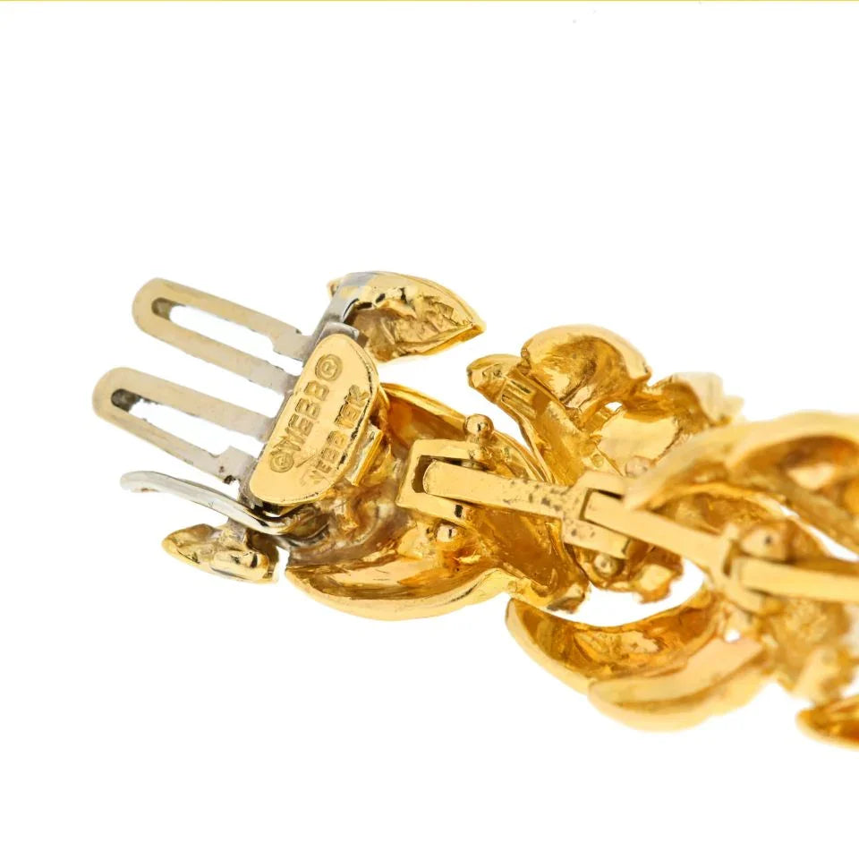 David Webb 18K Yellow Gold Woven Rope Bracelet - The Back Vault