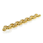 18K Yellow Gold Large Heavy Open Link Diamond Bracelet - The Back Vault