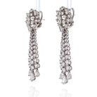 Platinum 15 Carats Chandelier Diamond Drop Earrings - The Back Vault