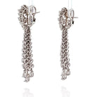 Platinum 15 Carats Chandelier Diamond Drop Earrings - The Back Vault