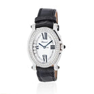 Chopard 18K White Gold Happy Sport Oval Dial Diamond Bezel 27/7012-23 Women Watch - The Back Vault
