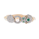 David Webb Elizabeth Taylor Pearl, Diamond, Emerald Multi Strand Lion Bracelet - The Back Vault