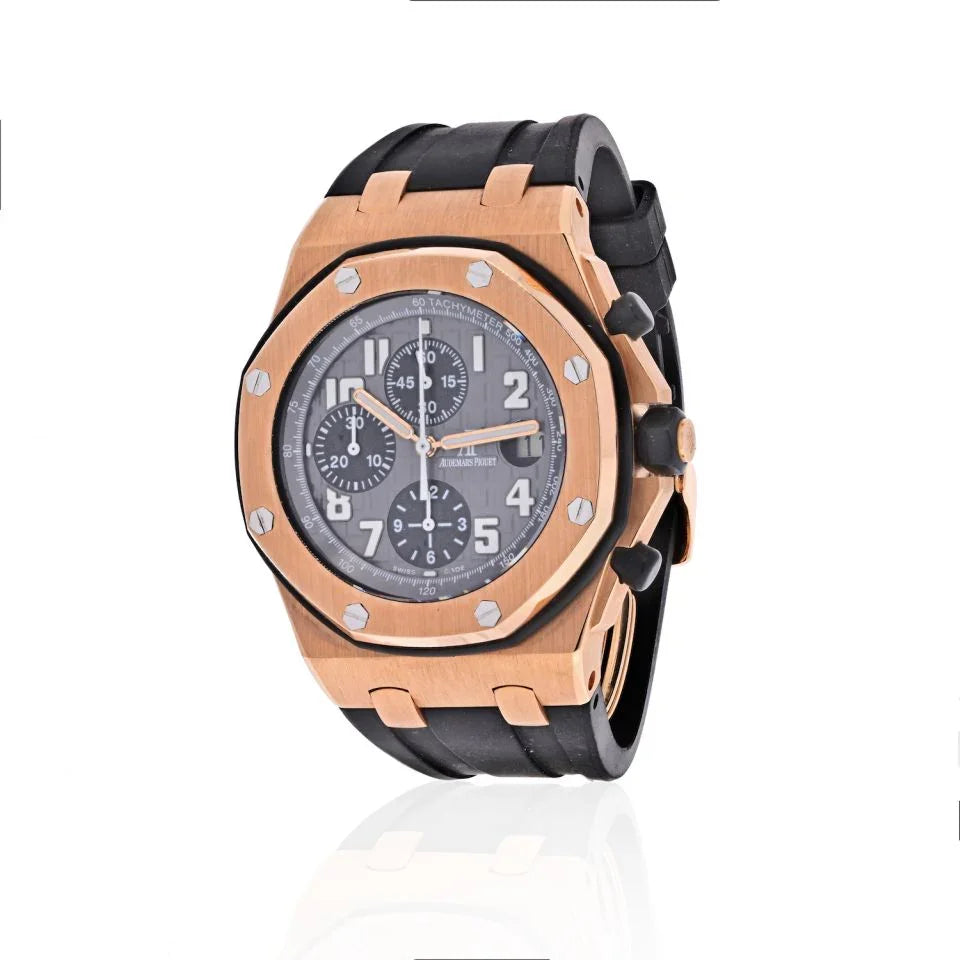 Audemars Piguet 18K Rose Gold Royal Offshore 42mm Chrono Men Watch - The Back Vault