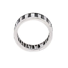 Platinum Diamond And Onyx Baguette Channel Set Eternity Ring - The Back Vault