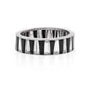 Platinum Diamond And Onyx Baguette Channel Set Eternity Ring - The Back Vault