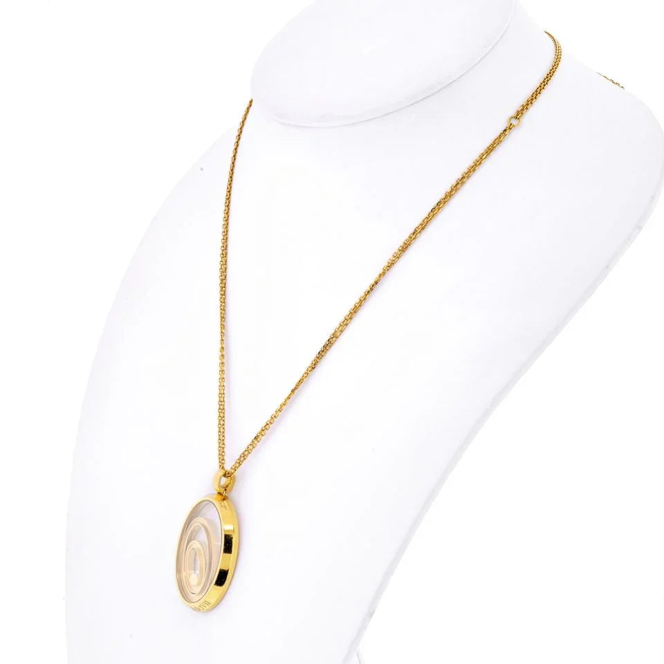 Chopard 18K Yellow Gold Happy Spirit Single Diamond Necklace - The Back Vault