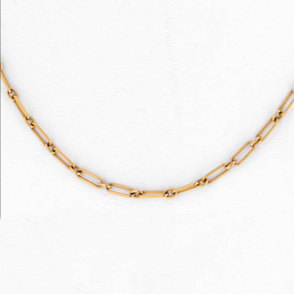 Cartier Vintage 18K Yellow Gold Chain Necklace & Bracelet Set