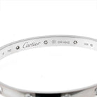 Cartier 18K White Gold 10 Diamond Love With Screw Driver SZ19 Bracelet - The Back Vault